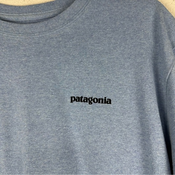 Patagonia Men’s Blue P-6 Logo Short Sleeve Responsibili-Tee Shirt Size Medium - Picture 2 of 7